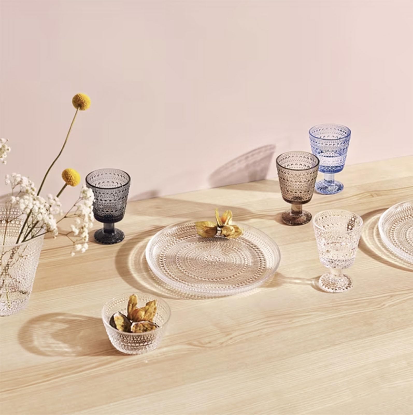 【新品】Kastehelmi 食器セット プレートとグラス4個 iittala イッタラ カステヘルミ 4点セット ボウル 230ml×2点